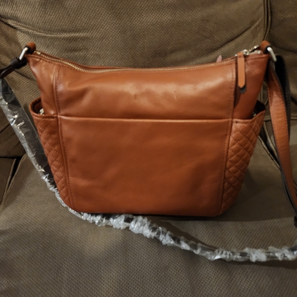 Vera Bradley Brown Leather Gallatin Mocha Purse - Picture 3 of 9